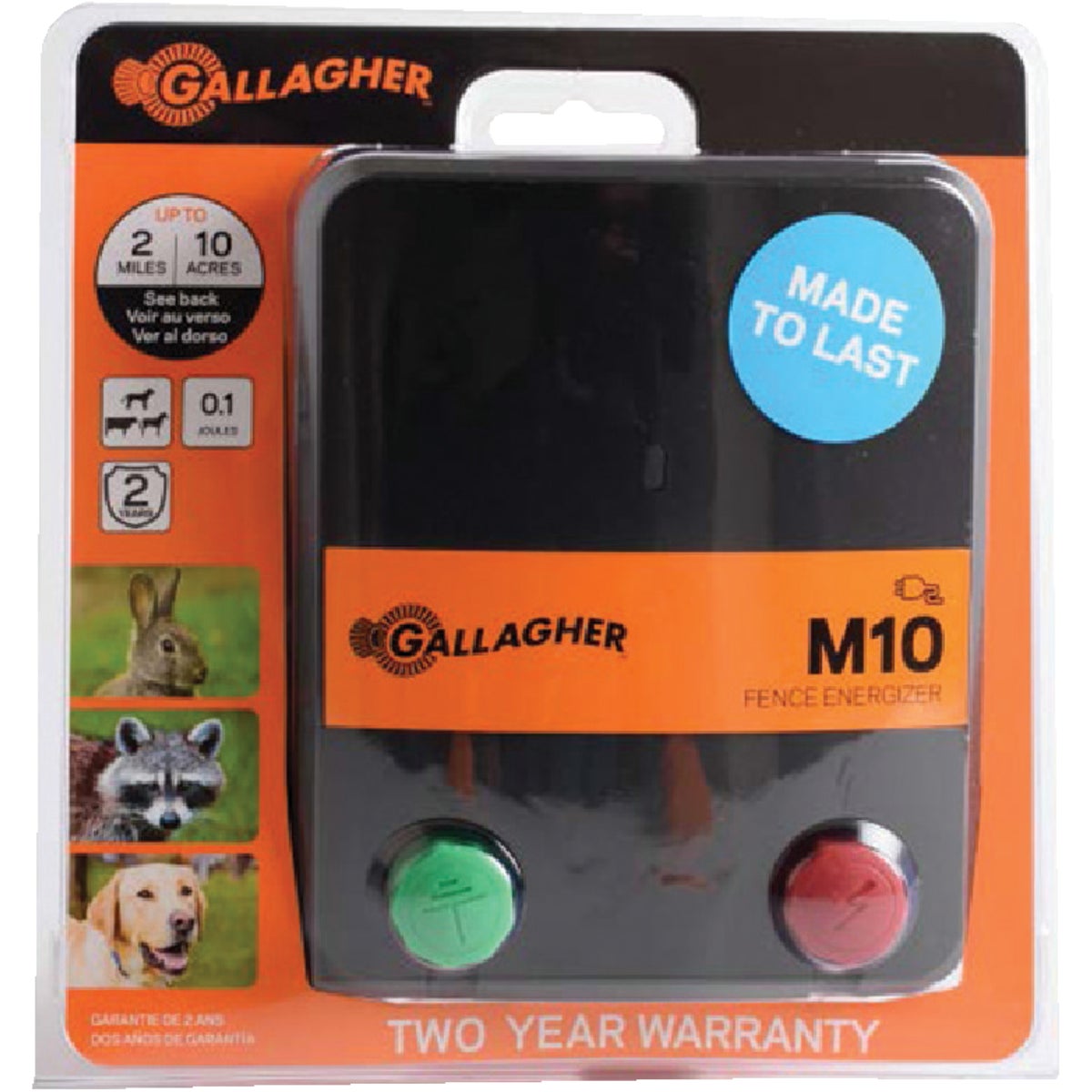 Gallagher M10 10-Acre Electric Fence Charger