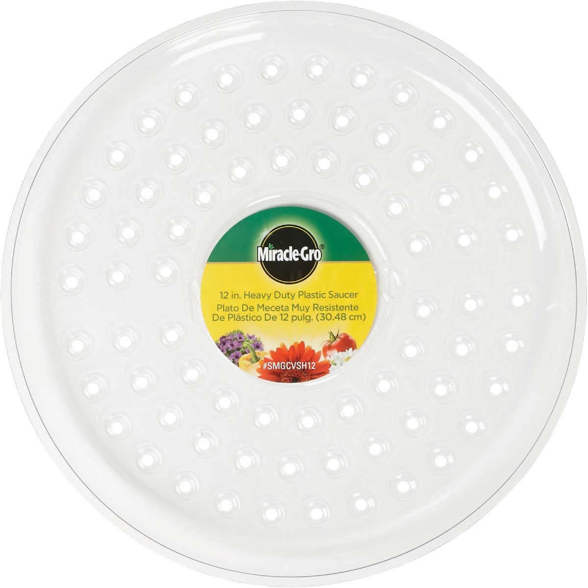 Miracle-Gro 12 In. Clear Plastic Flower Pot Saucer