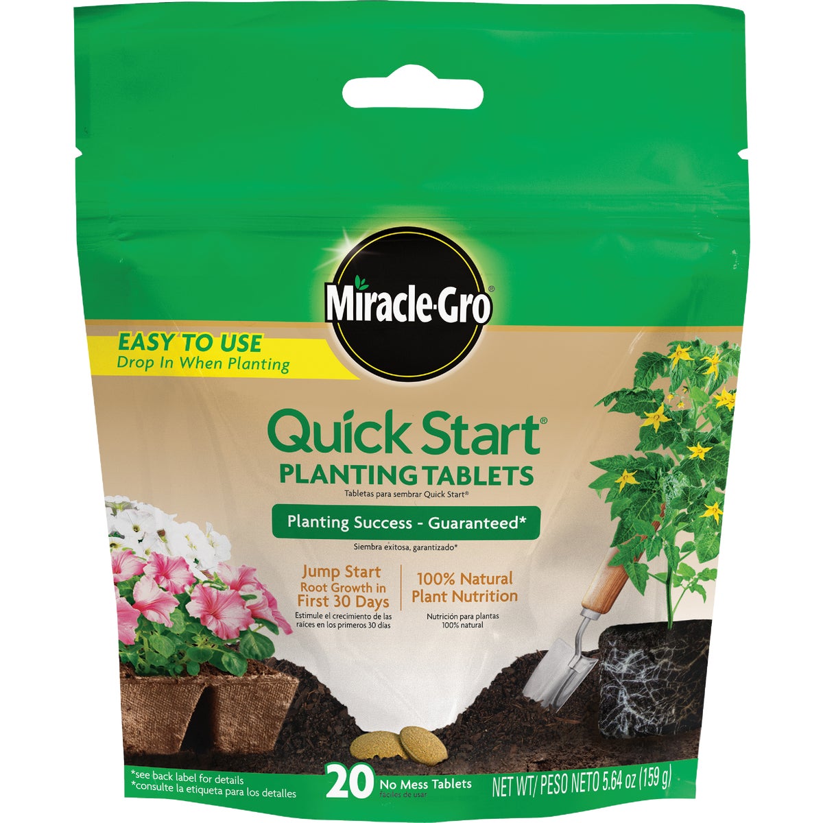 Miracle-Gro Quick Start Ready To Use Tablets Dry Plant Food (20-Pack)