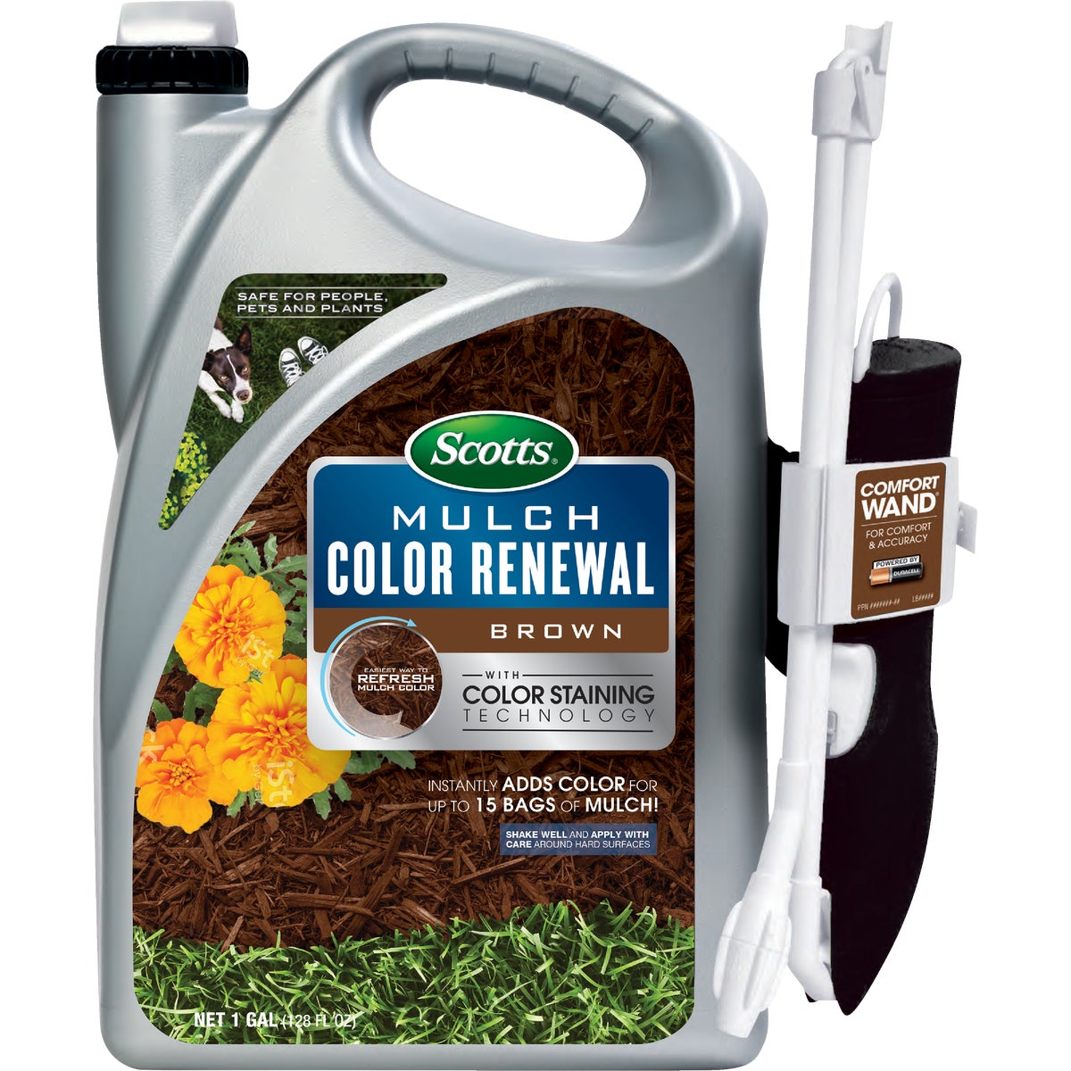 Scotts 1 Gal. Ready To Use Wand Sprayer Brown Mulch Color Renewal