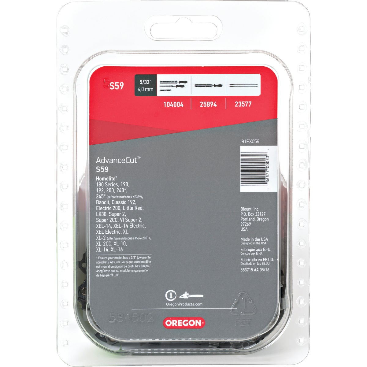 Oregon AdvanceCut S59 16 In. Chainsaw Chain