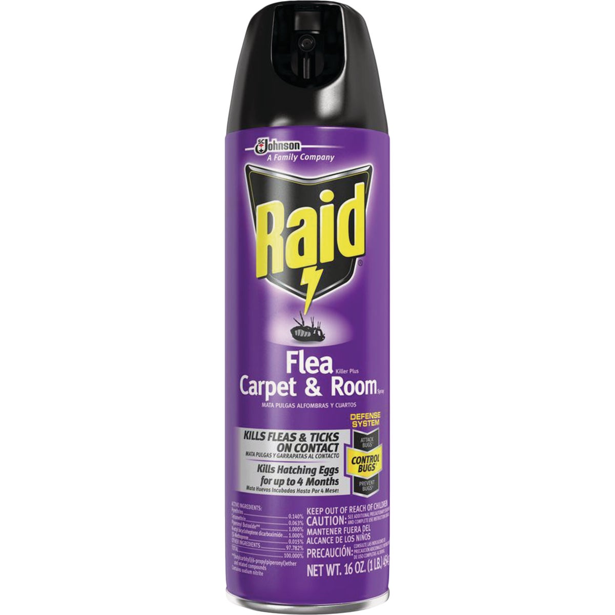 Raid 16 Oz. Aerosol Spray Carpet & Room Tick & Flea Killer