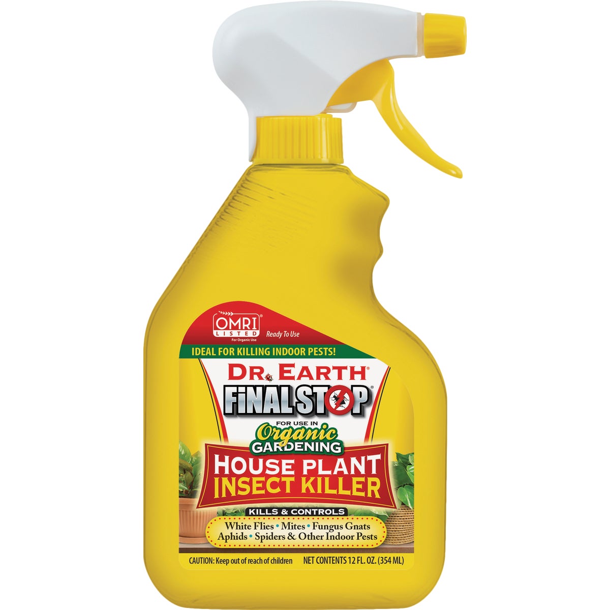 Dr. Earth Final Stop 12 Oz. Ready To Use Trigger Spray Organic House Plant Insect Killer