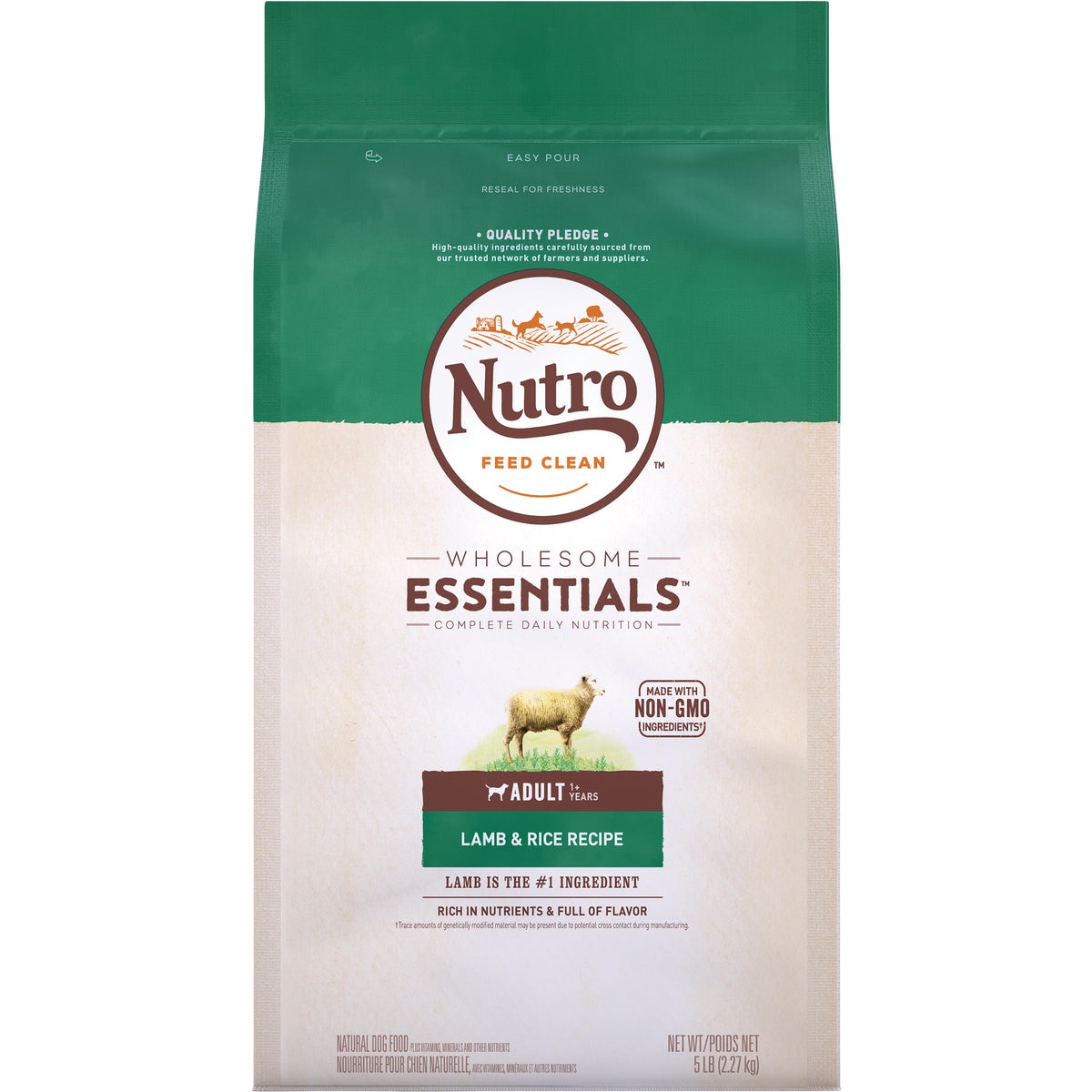 Nutro Wholesome Essentials 5 Lb. Lamb & Rice Adult Dry Dog Food