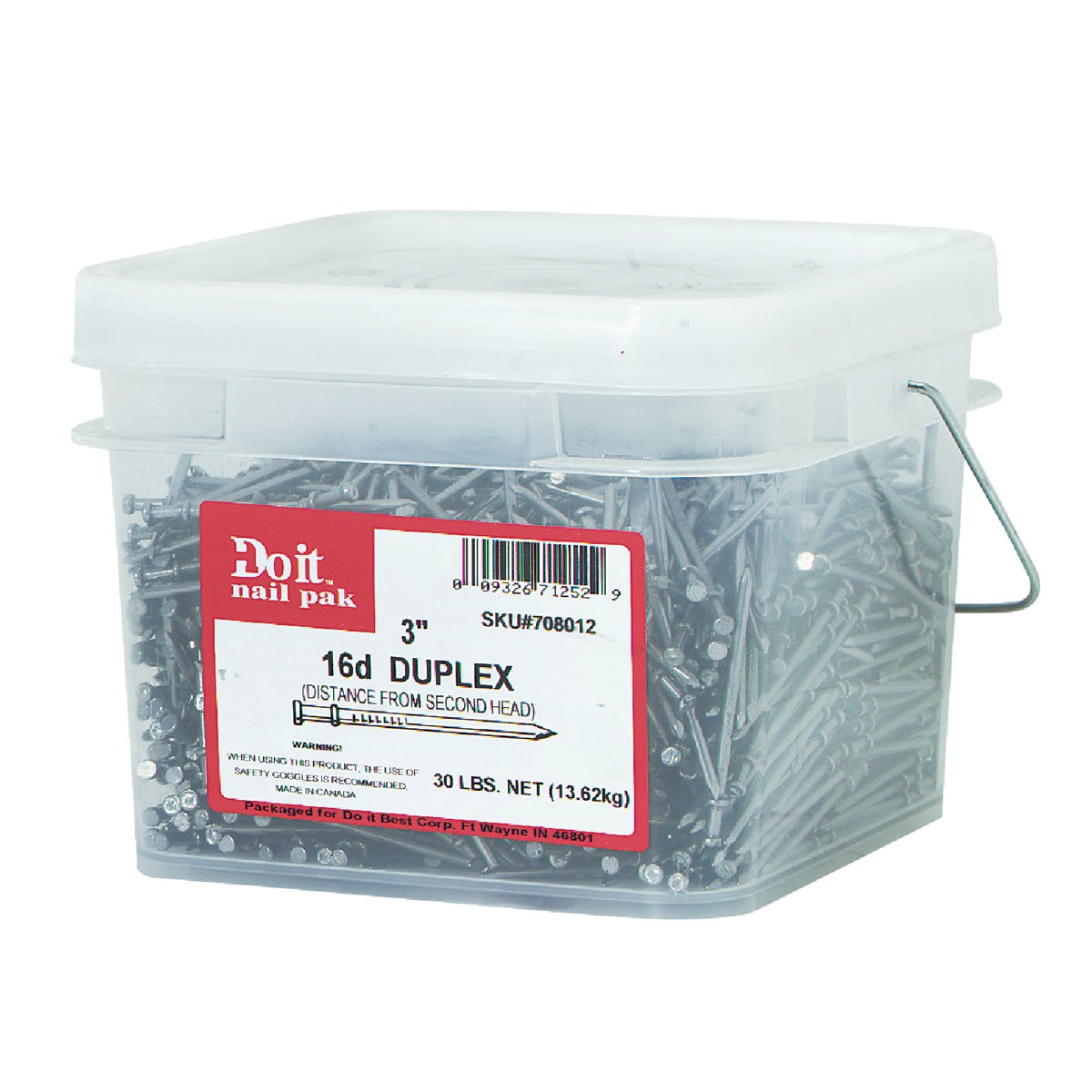Grip-Rite 16d x 3 In. Bright Duplex Framing Nails (1280 Ct., 30 Lb.)
