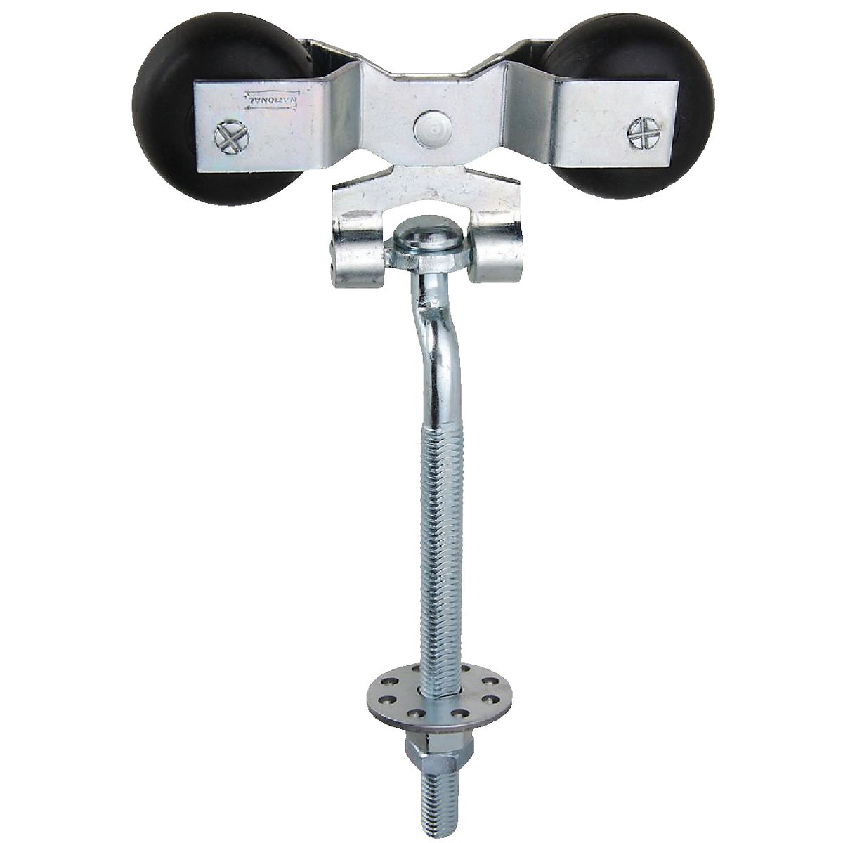 National Tab-Loc Zinc-Plated Round Rail Barn Door Hanger