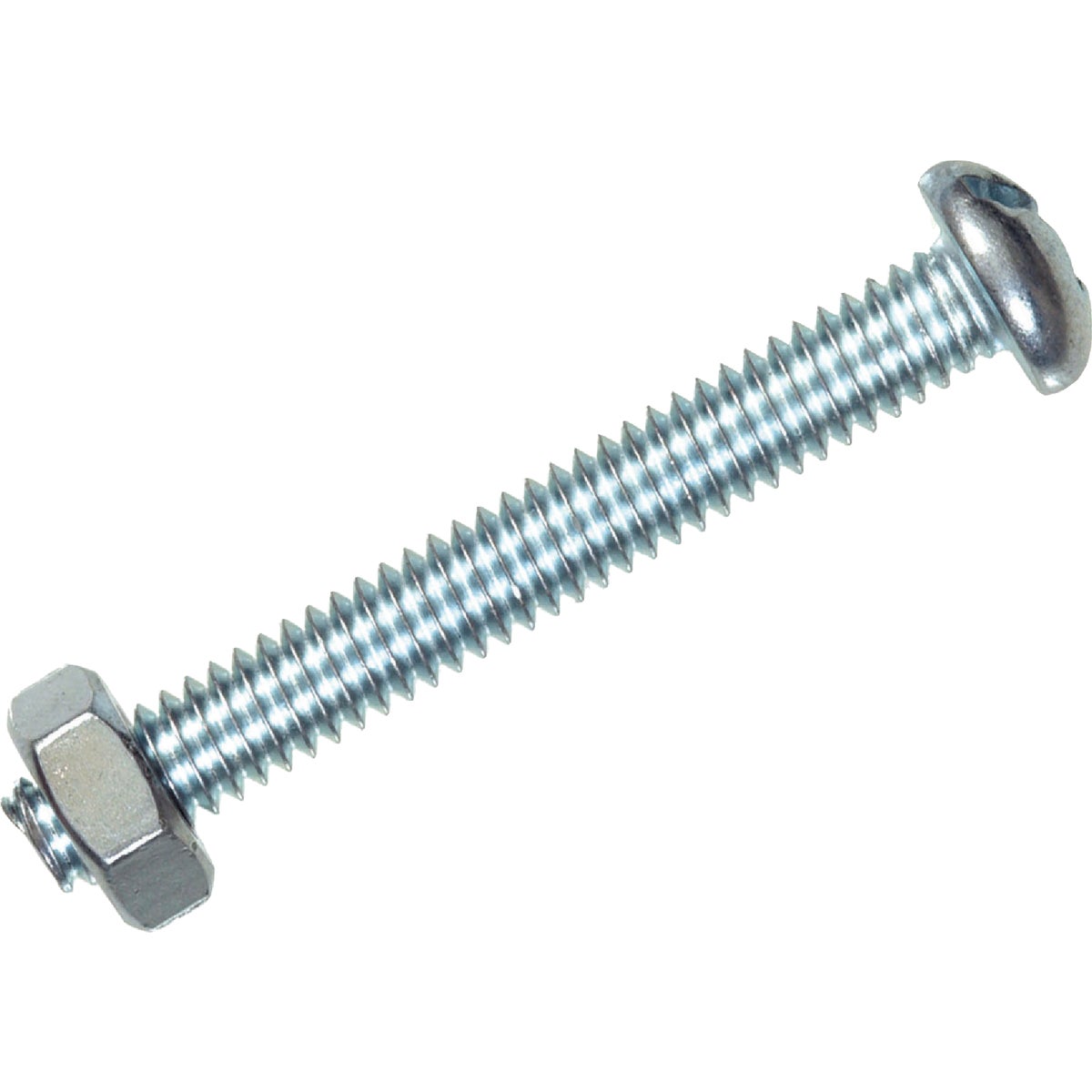Hillman #8 32 tpi 1 In. Round Head Machine Screw with Nut (10 Ct.)