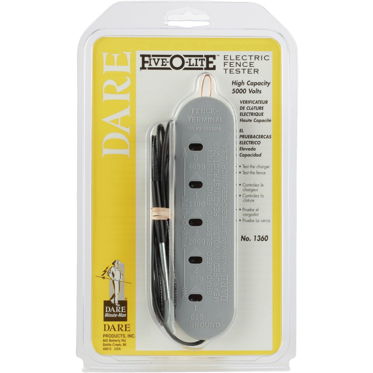 Dare Five-O-Lite 6-1/2 In. x 1-3/4 In. Electric Fence Tester