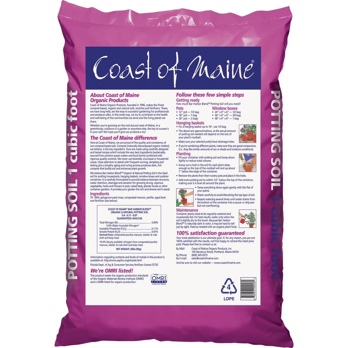 Coast of Maine Bar Harbor Blend 1 Cu. Ft. Organic Potting Soil