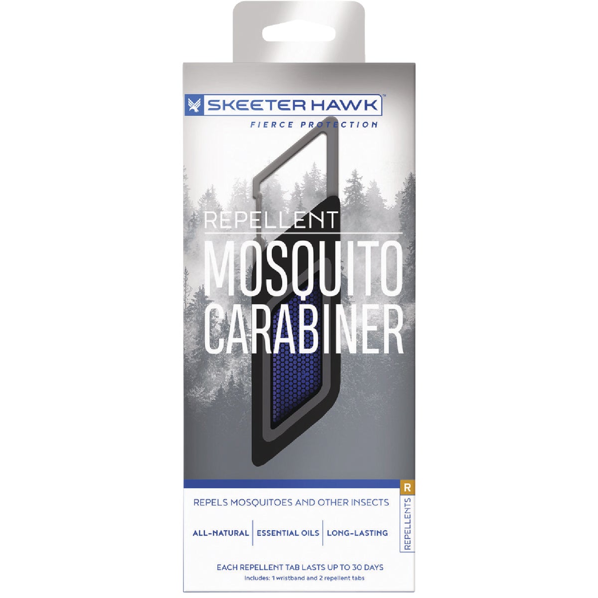 Skeeter Hawk 30-Day All Natural Essential Oils Mosquito Repellent Carabiner