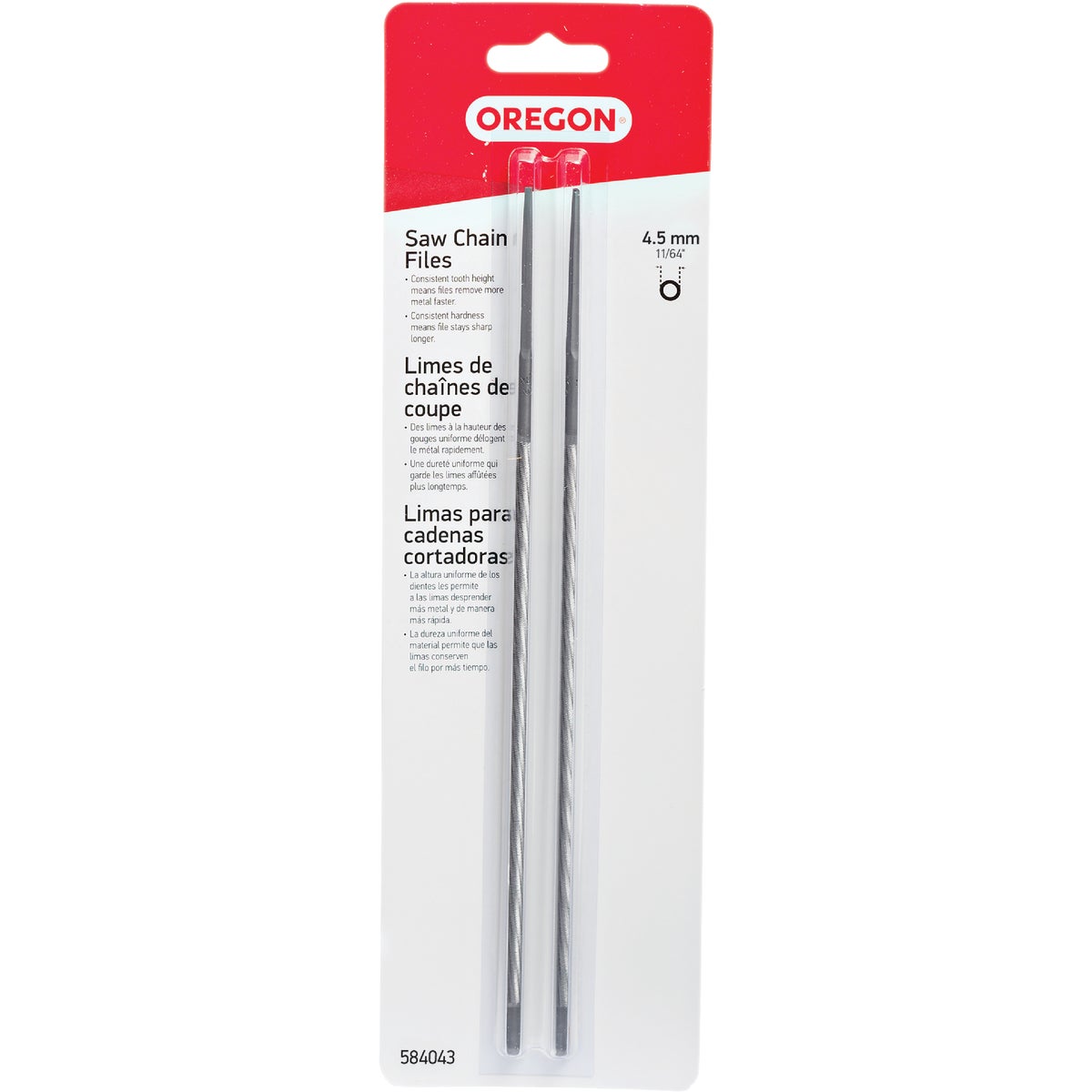 Oregon 4.5 mm Round Chainsaw File (2-Pack)
