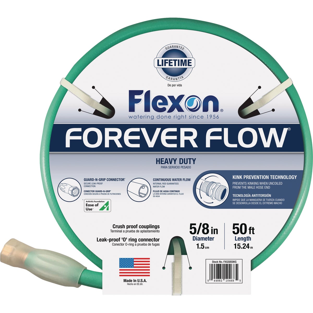 Flexon Forever Flow 5/8 In. Dia. x 50 Ft. L. Heavy-Duty Garden Hose
