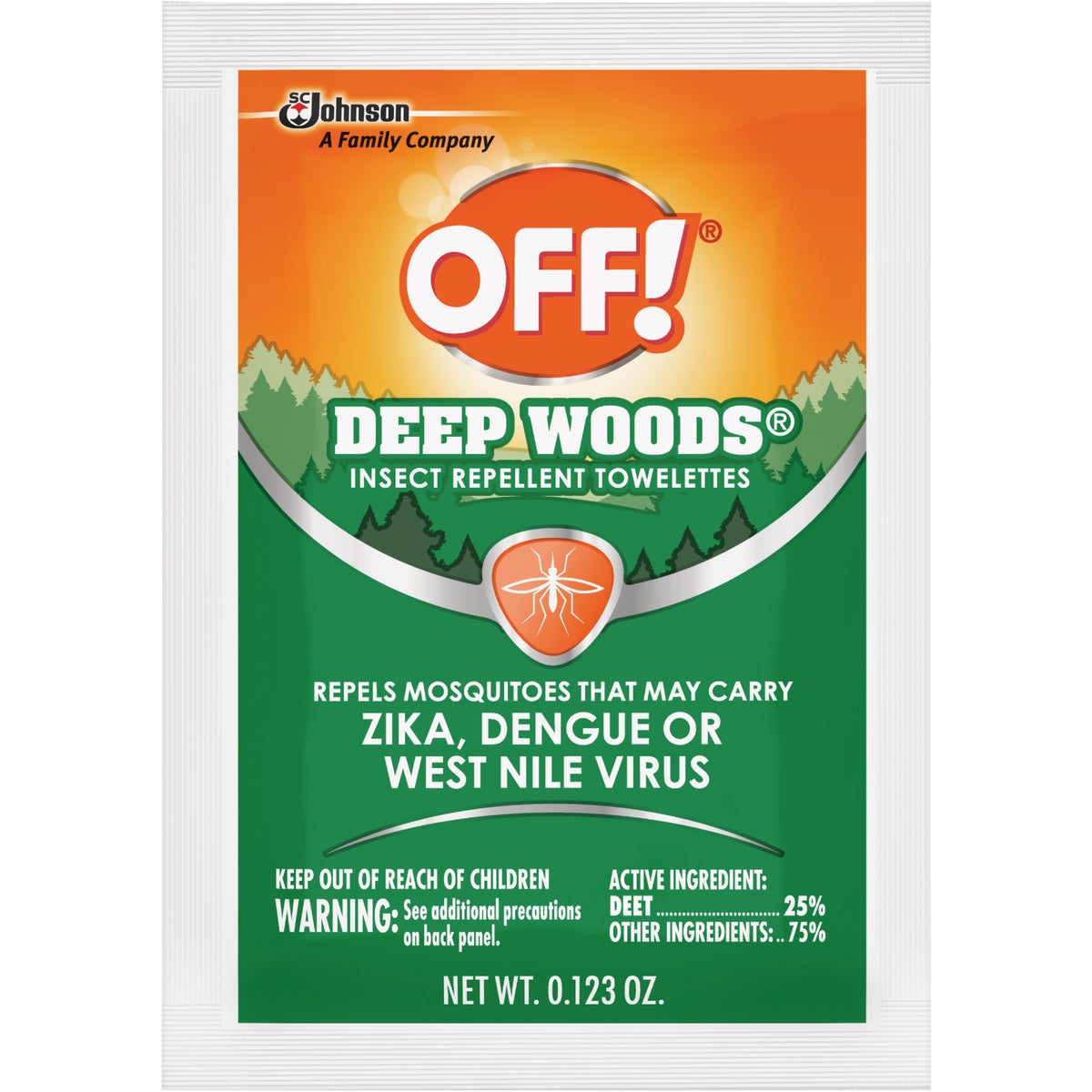 Deep Woods Off 12-Count Insect Repellent Towelettes