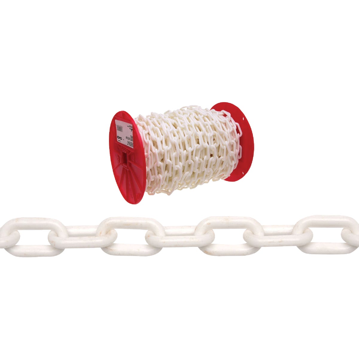 Campbell #6 White 100 Ft. Plastic Chain
