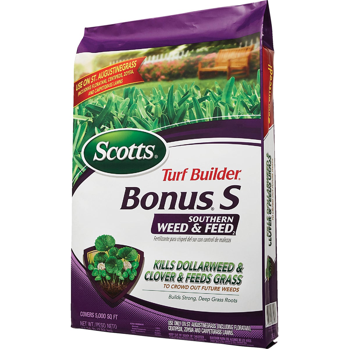 Scotts Turf Builder Bonus S Southern Weed & Feed 18.62 Lb. 5000 Sq. Ft. 29-0-10 Lawn Fertilizer with Weed Killer