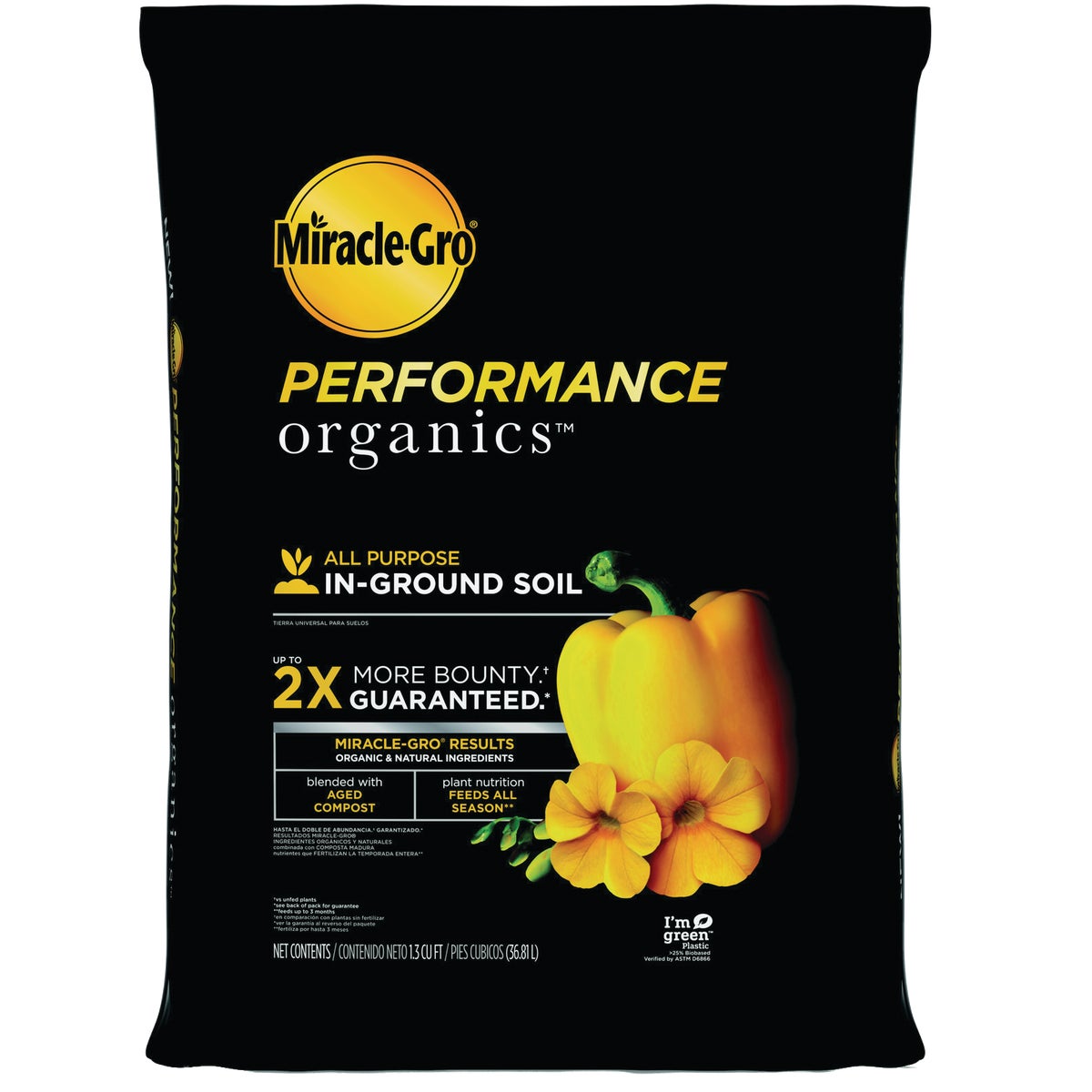 Miracle-Gro Performance Organics 1.33 Cu. Ft. 48 Lb. In-Ground All Purpose Garden Soil (California Only)