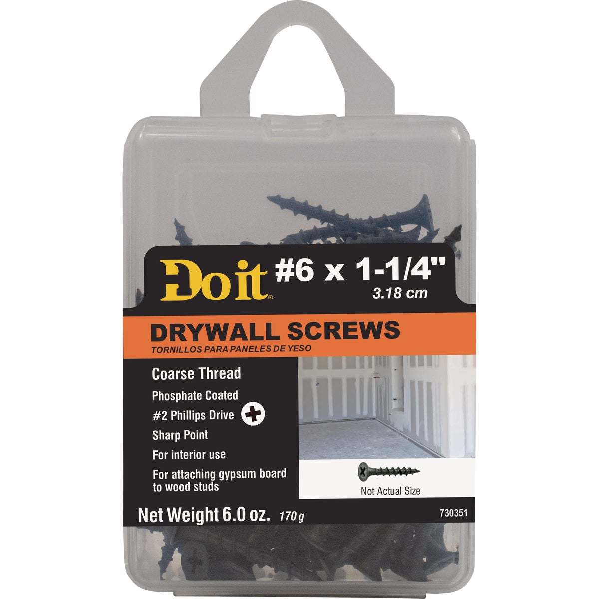 Do it #6 x 1-1/4 In. Coarse Thread Phosphate Drywall Screw