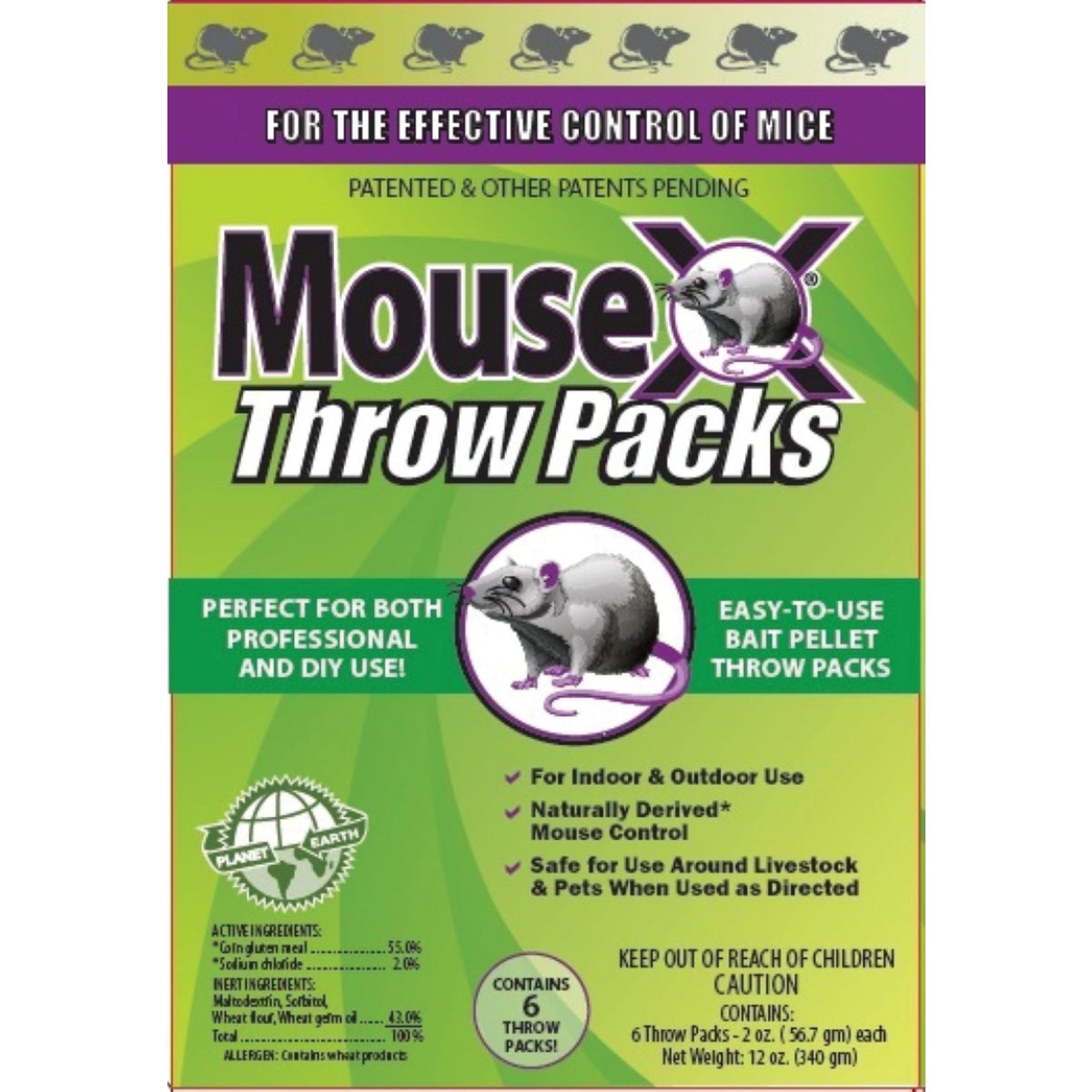 MouseX Pellet Throw Pack Mouse Killer (6-Pack)