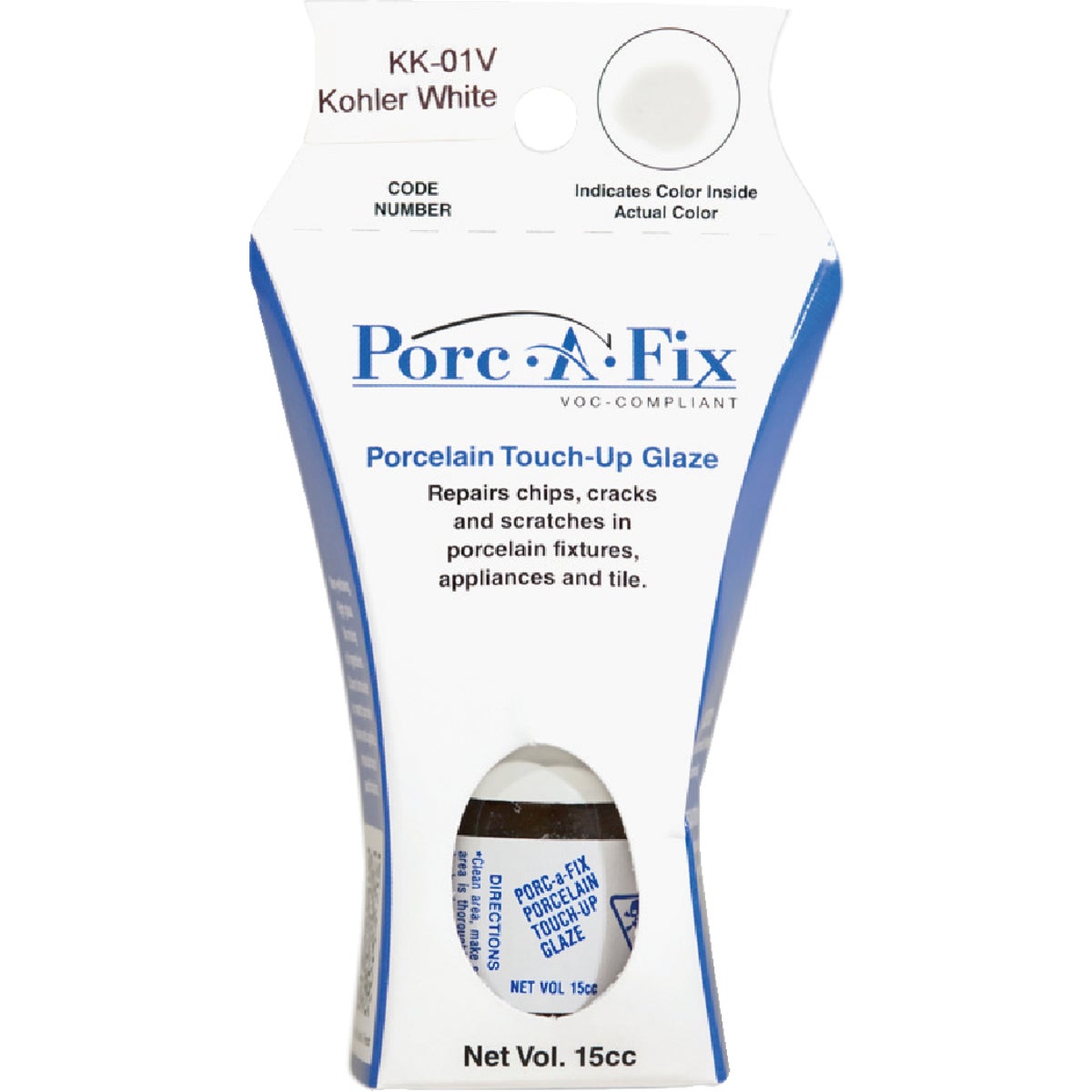 Fixture-Fix Porc-A-Fix Kohler White Porcelain Touch-up Paint, 15cc