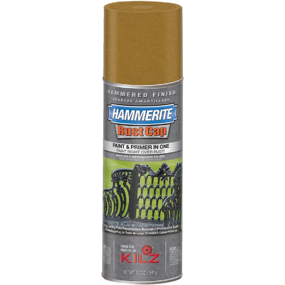 Hammerite Rust High Gloss Gold 12 Oz. Hammered Finish Spray Paint