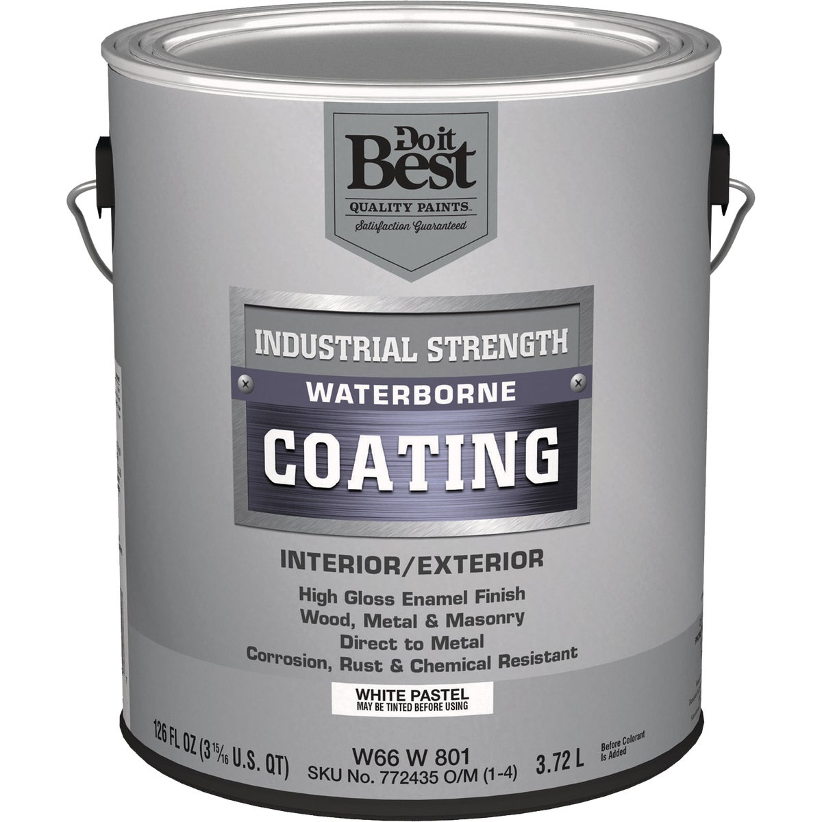 Do it Best Pastel Base Waterborne Industrial Enamel, White, 1 Gal.