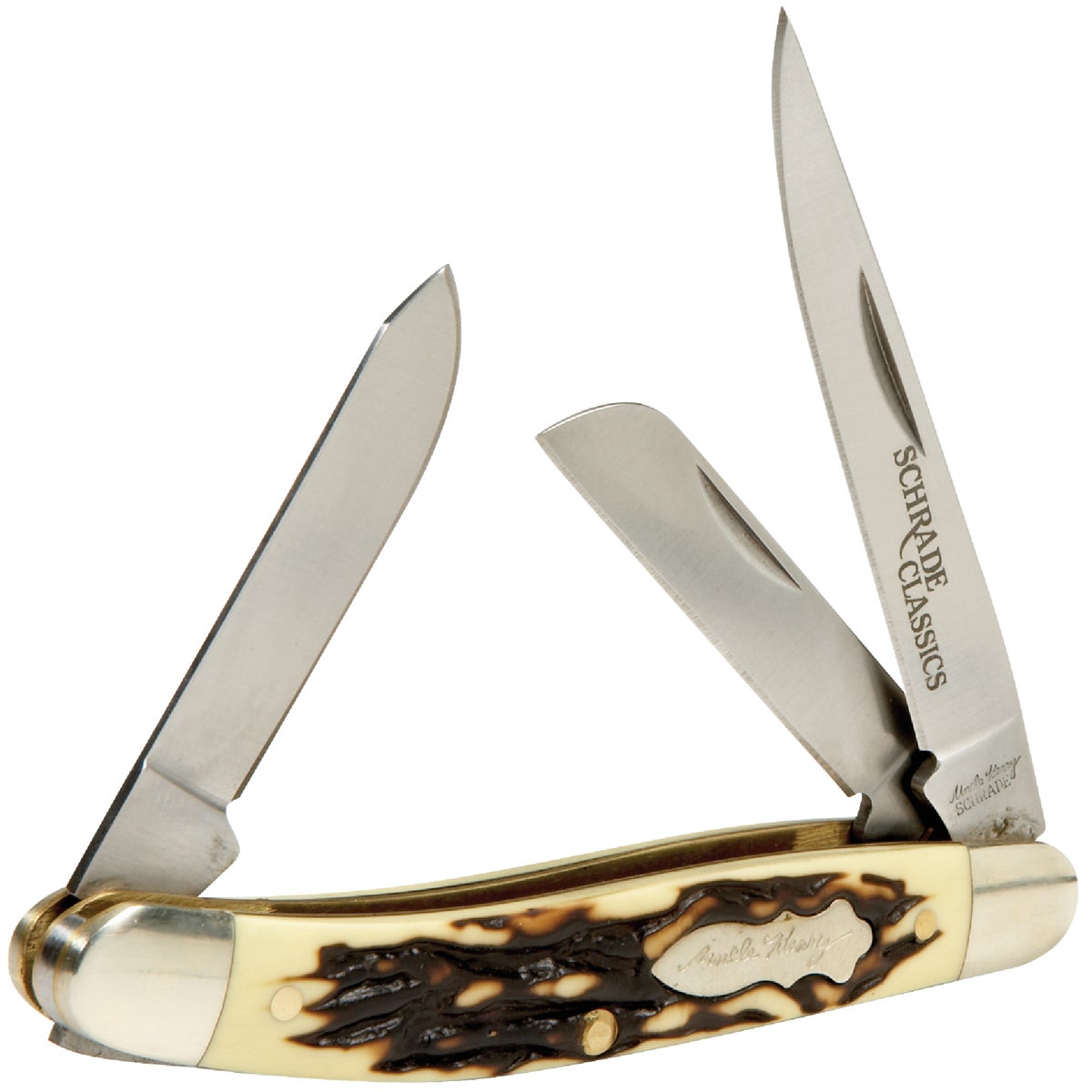 Schrade Stock 3-Blade 3-9/16 In. Pocket Knife