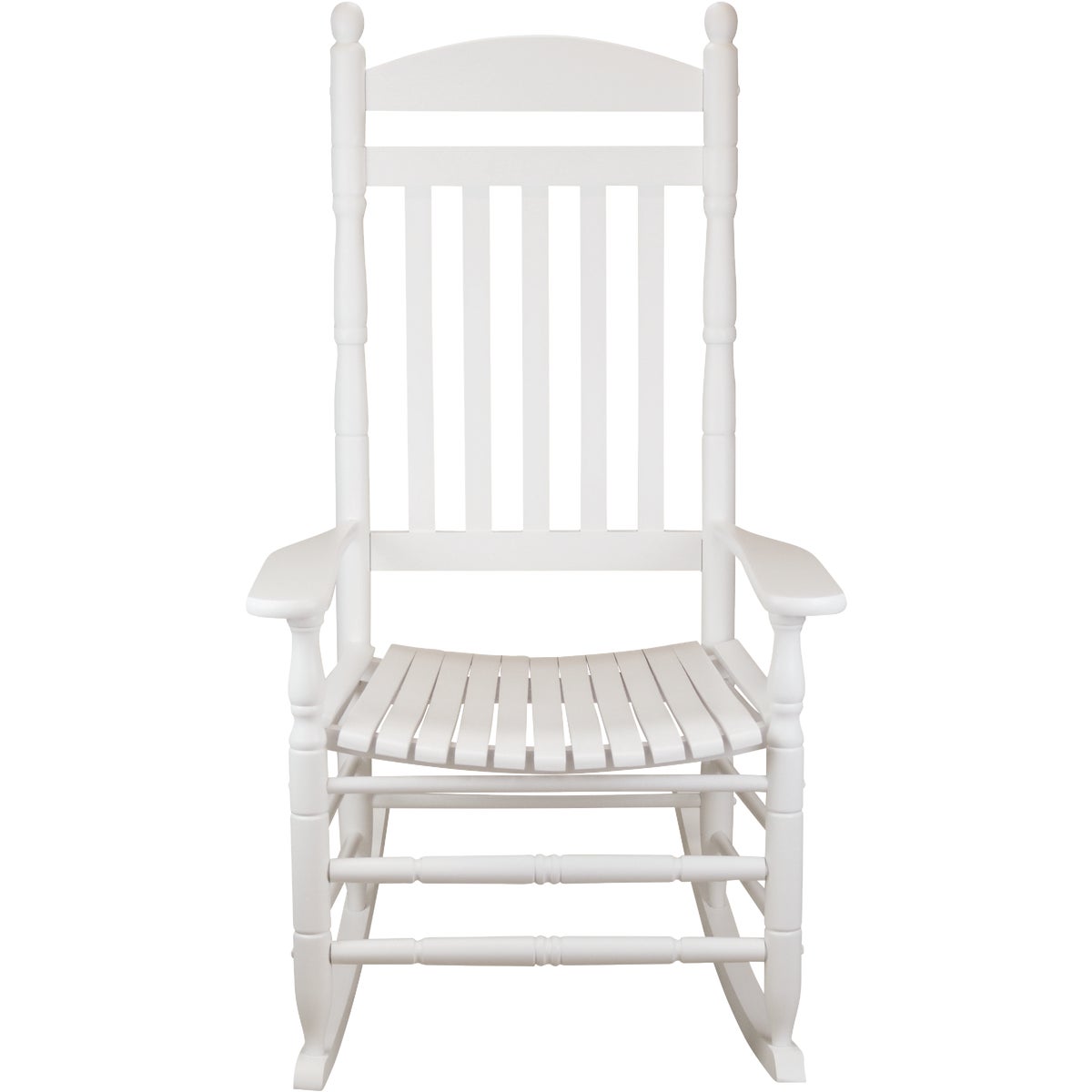 Hinkle Chair Company Cumberland 250 Flag Slat White Wood Rocking Chair, Assembled