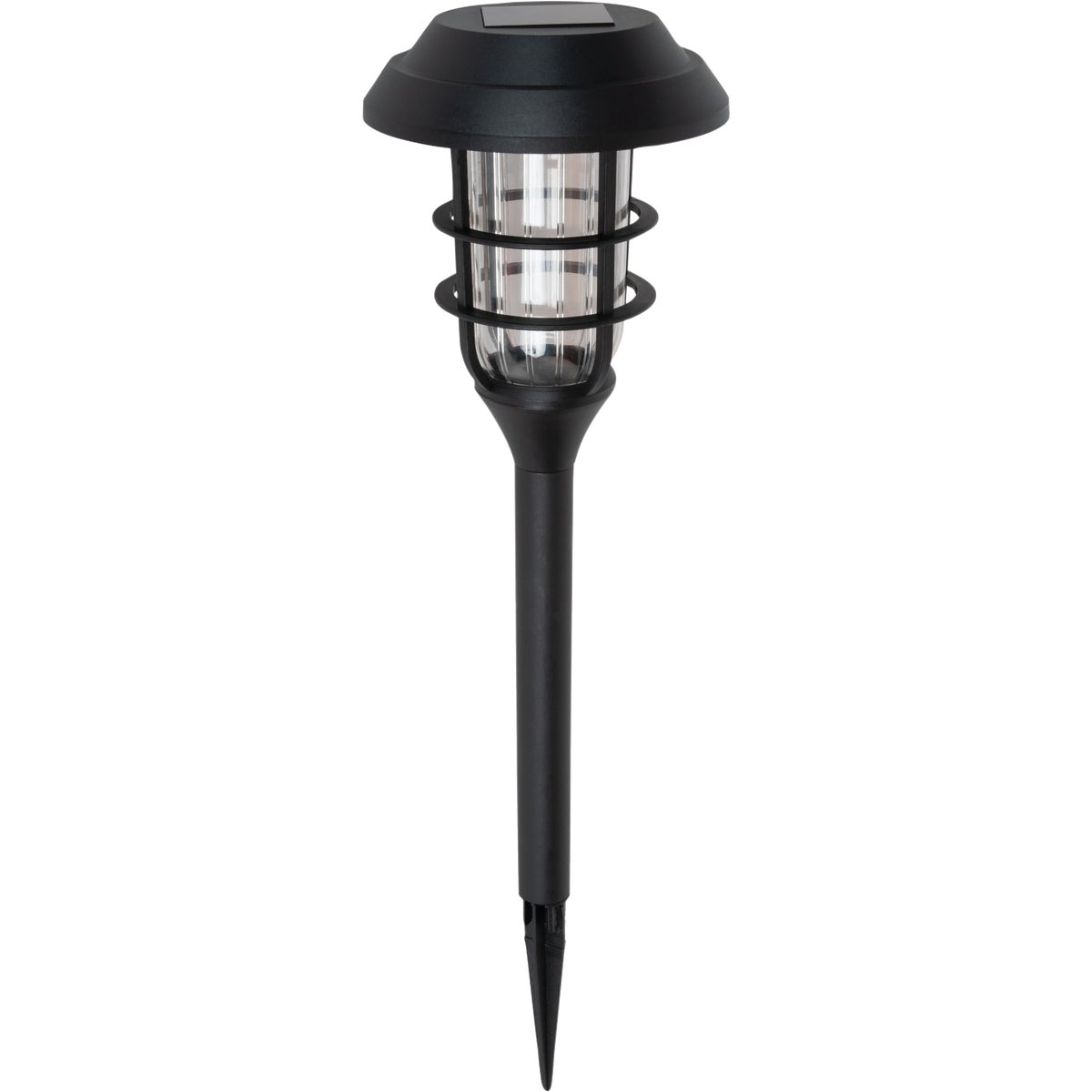 Moonrays Black 2 Lumens Plastic Solar Cage Path Light