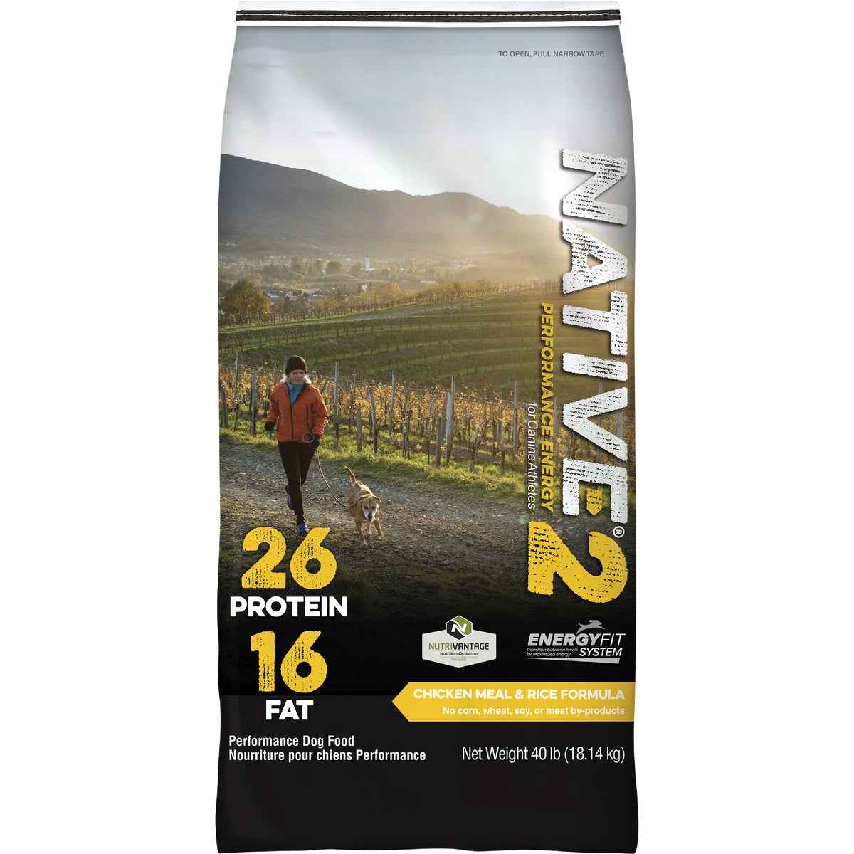 Kent Native Performance 40 Lb. Dry Dog Food, Energy Level 2