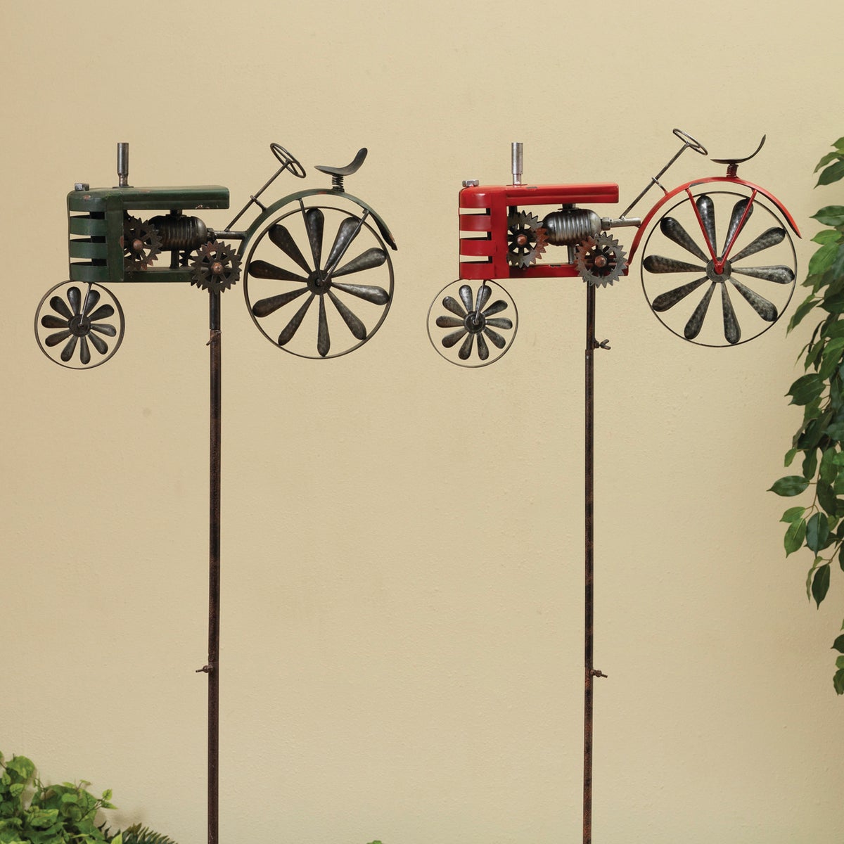 Gerson Spring GIL 63 In. H. Tractor Wind Spinner Lawn Ornament Stake