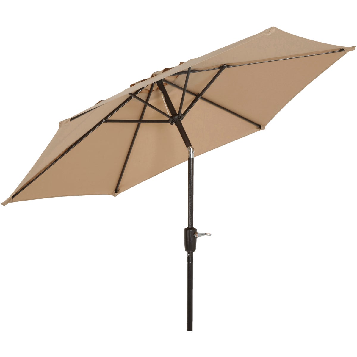 Outdoor Expressions 7.5 Ft. Aluminum Tilt/Crank Tan Patio Umbrella