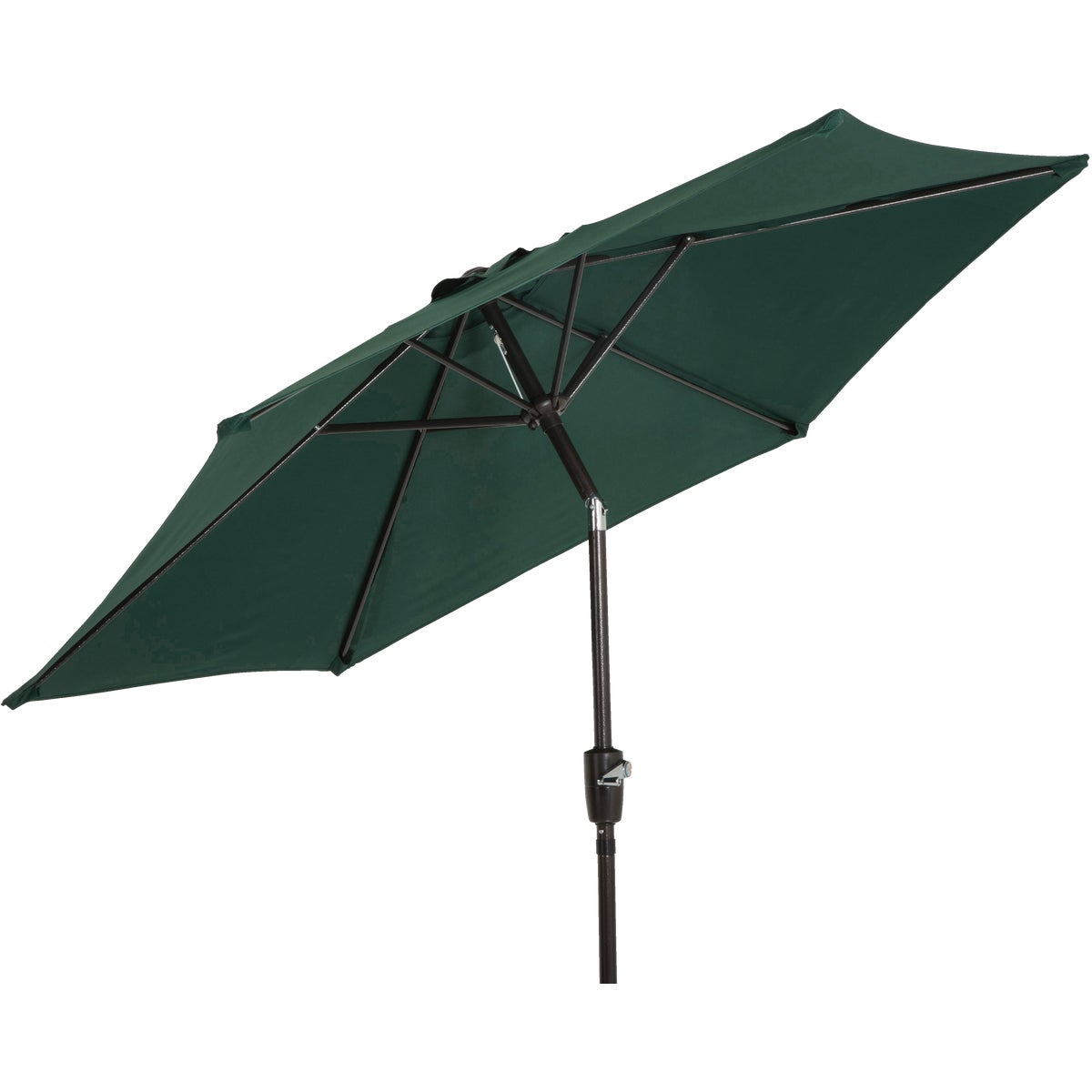 Outdoor Expressions 7.5 Ft. Aluminum Tilt/Crank Green Patio Umbrella