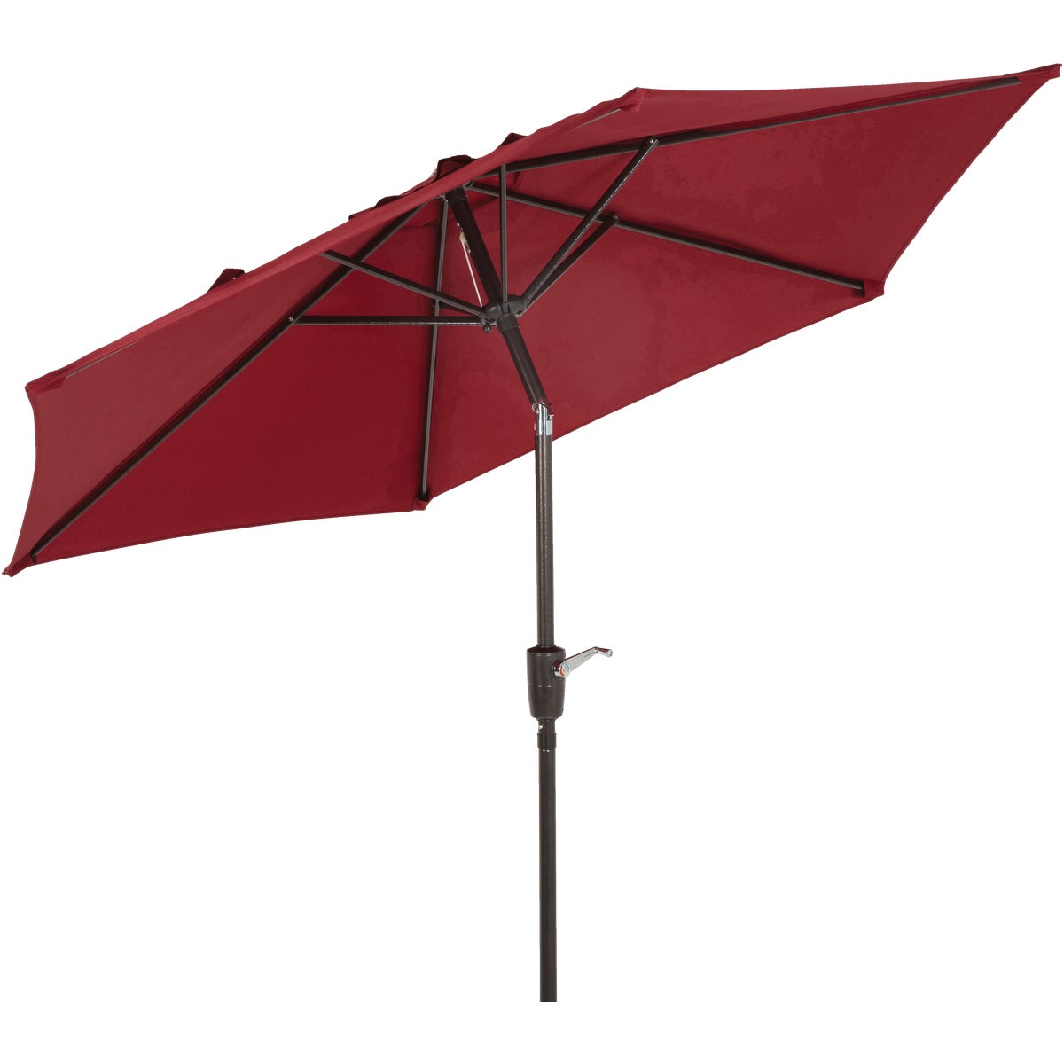 Outdoor Expressions 7.5 Ft. Aluminum Tilt/Crank Burgundy Patio Umbrella