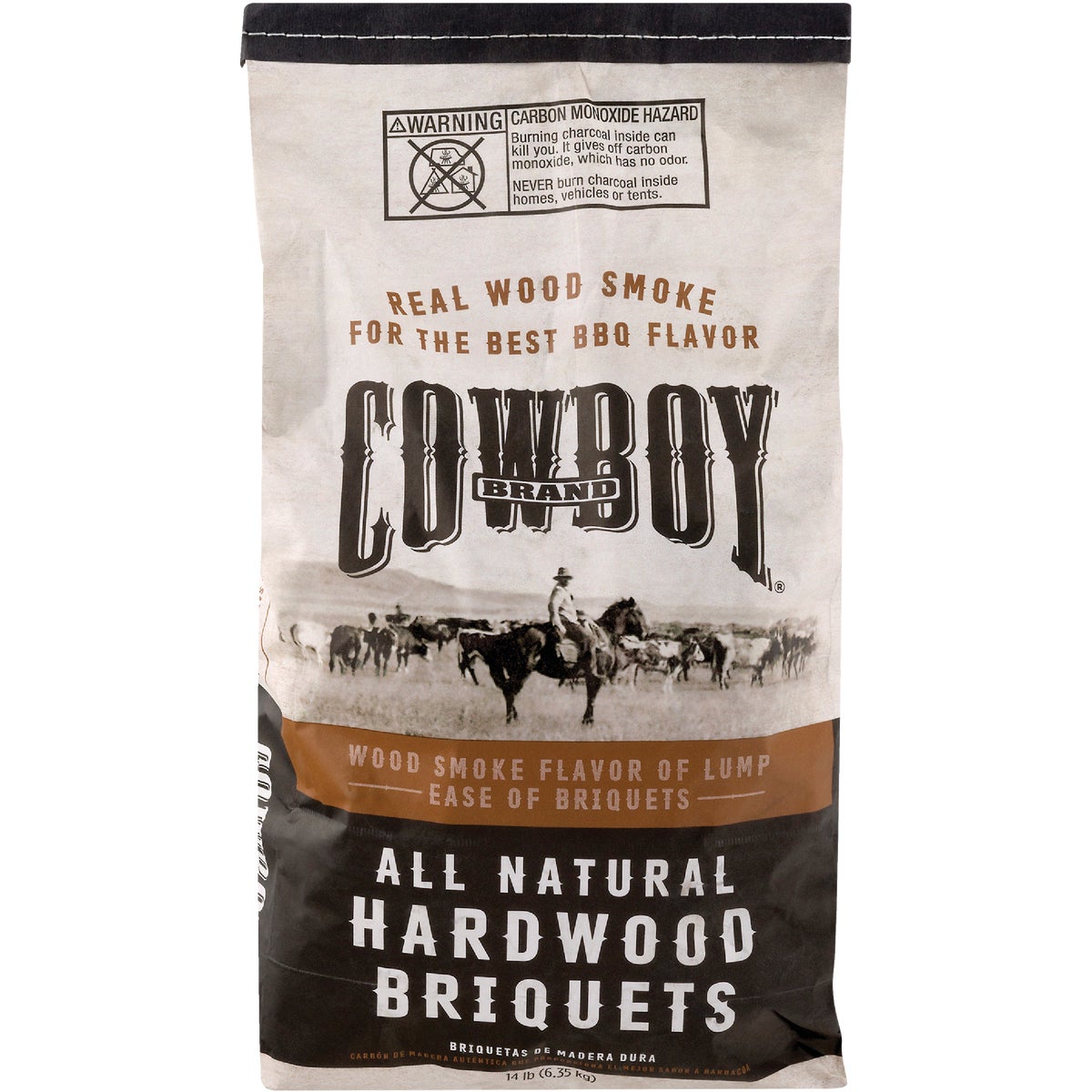 Cowboy 14 Lb. Natural Briquets Charcoal