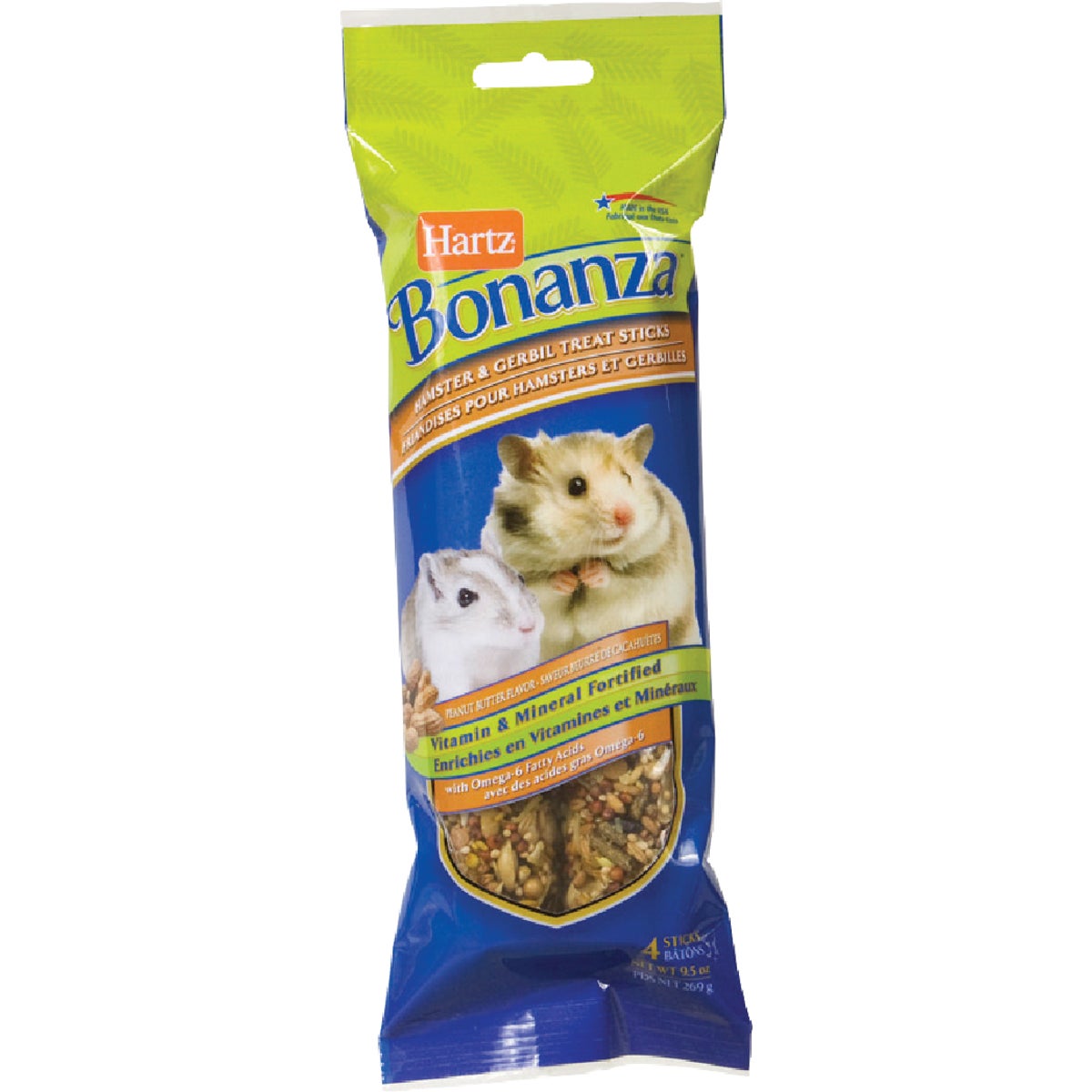Hartz Bonanza 9.5 Oz. Peanut Butter Flavored Hamster & Gerbil Treat (4-Pack)