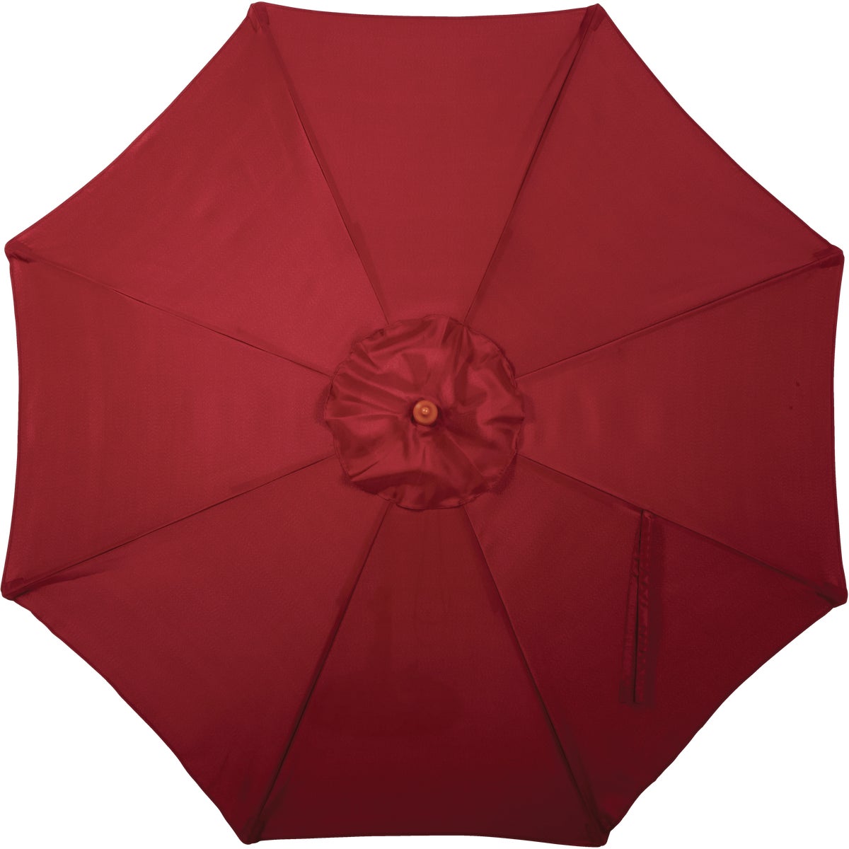 Outdoor Expressions 7.5 Ft. Pulley Burgundy Market Patio Umbrella with Brass Plated Hardware