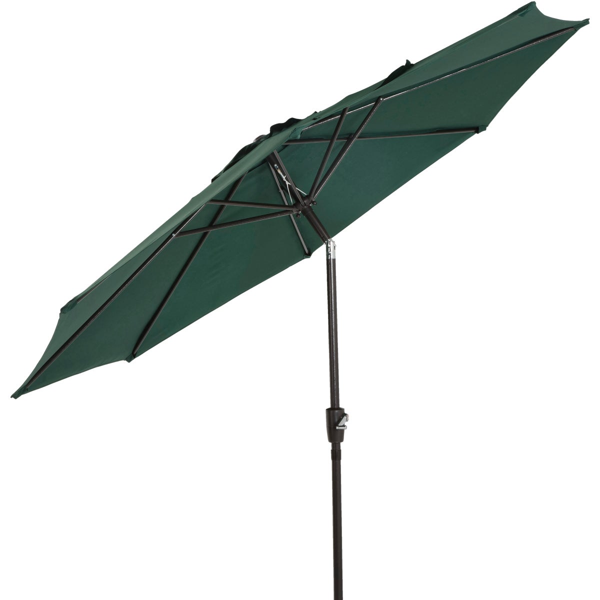 Outdoor Expressions 9 Ft. Aluminum Tilt/Crank Green Patio Umbrella