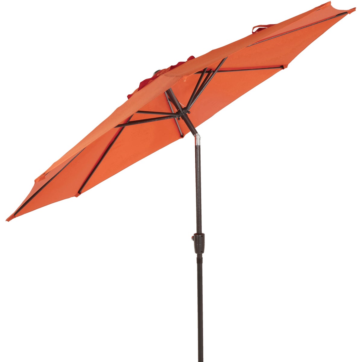 Outdoor Expressions 9 Ft. Aluminum Tilt/Crank Orange Patio Umbrella