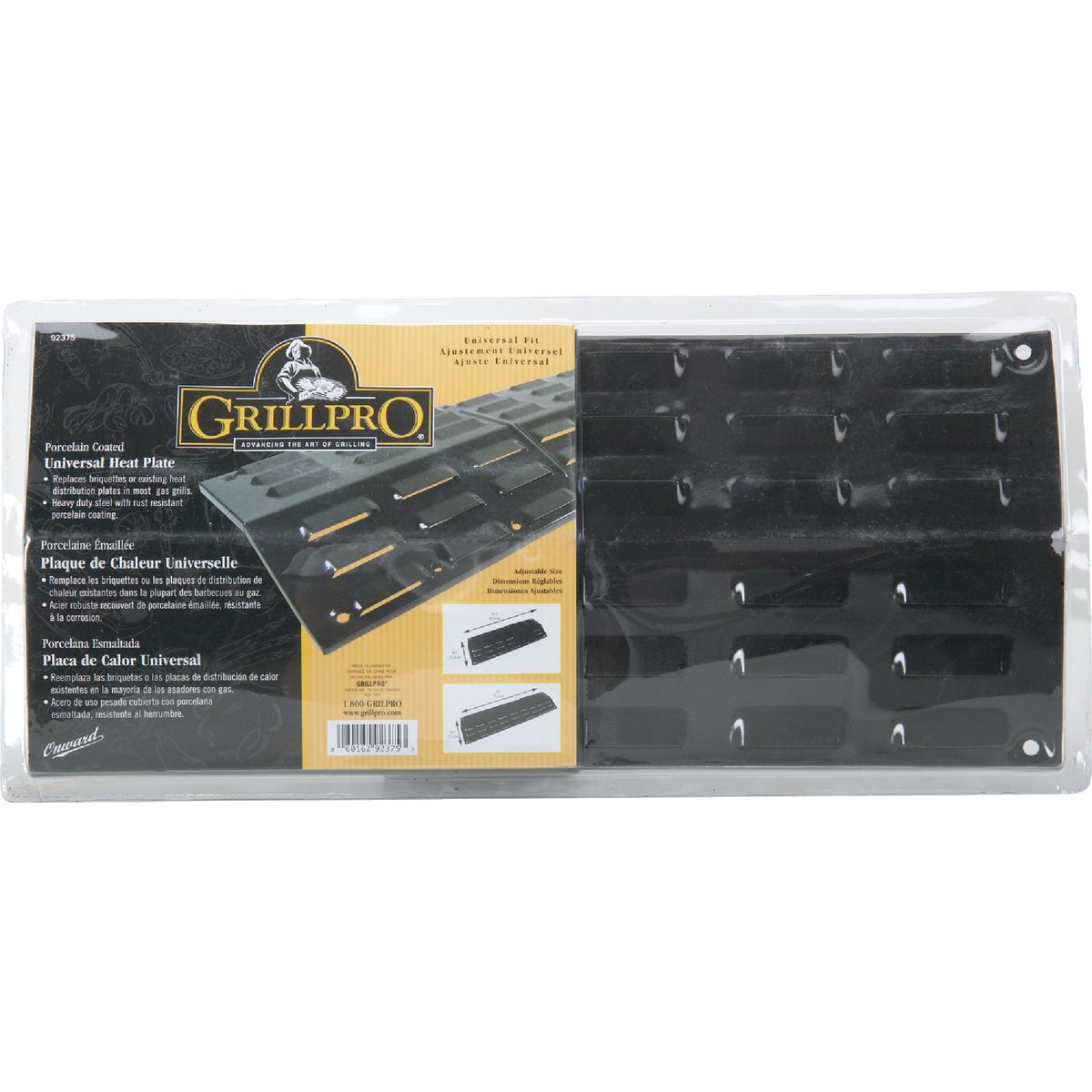 GrillPro 8 In. W. x 13 In. L. Porcelain-Coated Aluminized Steel Universal Heat Plate