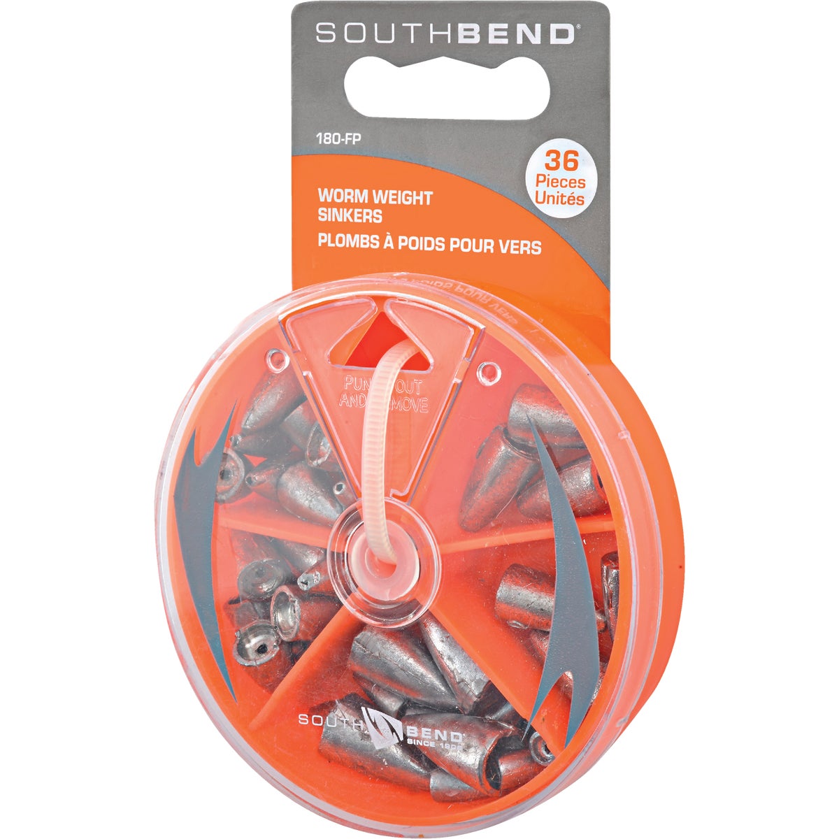 SouthBend 36-Piece Worm Weights Sinker Kit Assortment