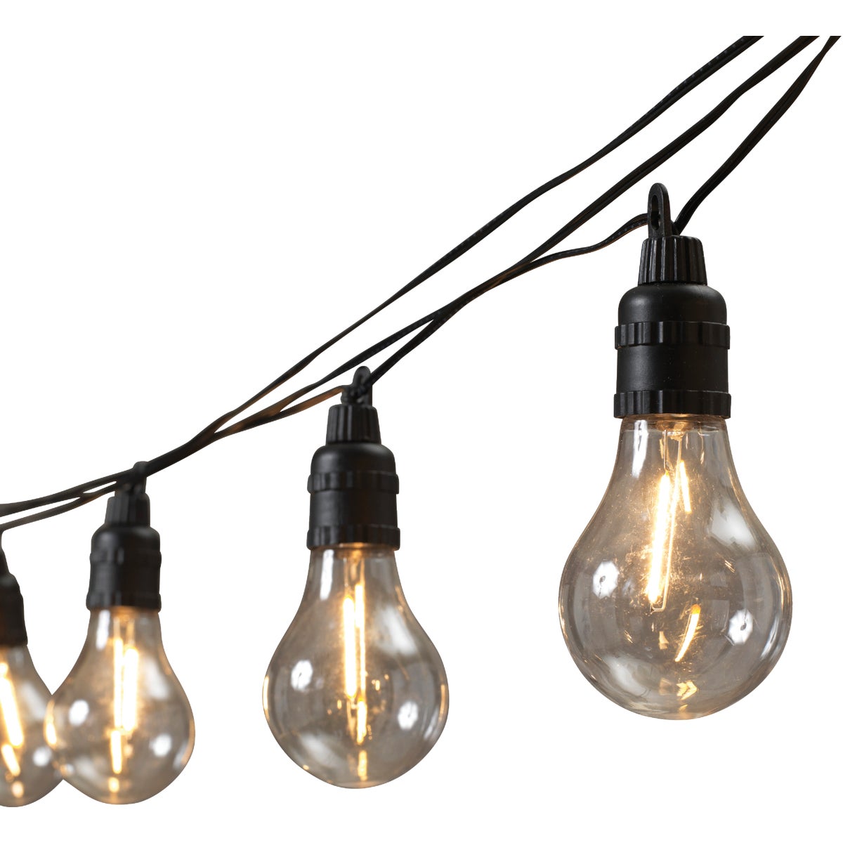 Gerson 10-Light Warm White Battery Operated Gourd-Shape Patio String Lights