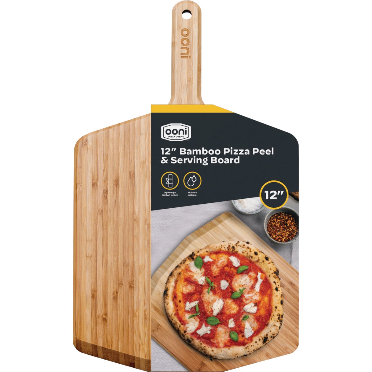 Ooni 12 Bamboo Pizza Peel & Serving Board