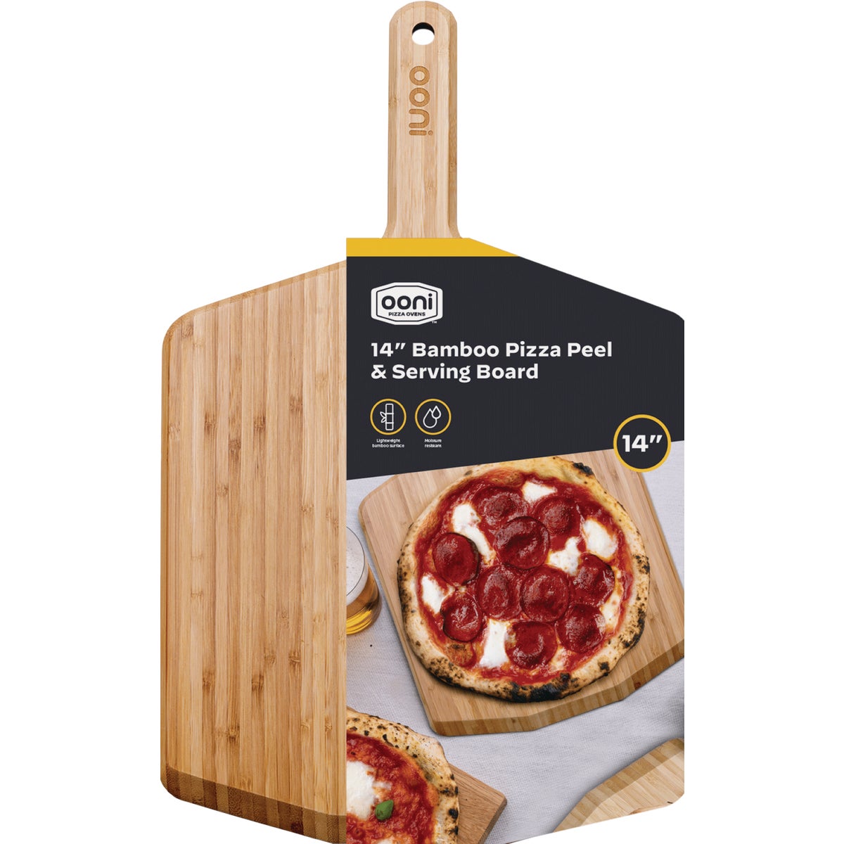 Ooni 14 Bamboo Pizza Peel & Serving Board