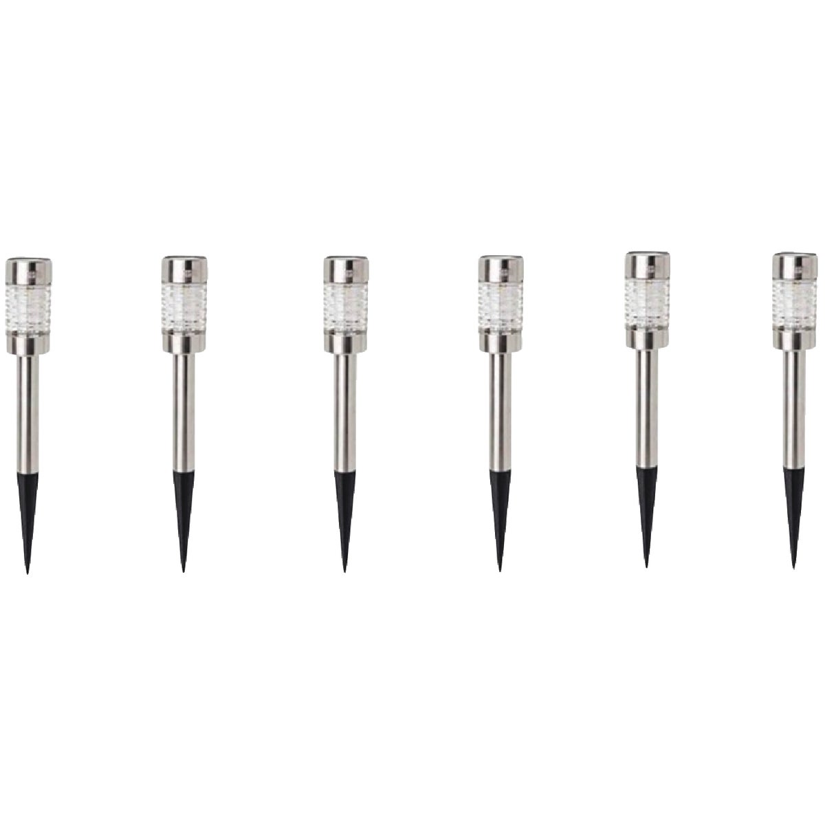 Cole & Bright Stainless Steel Solar Path Light (6-Pack)