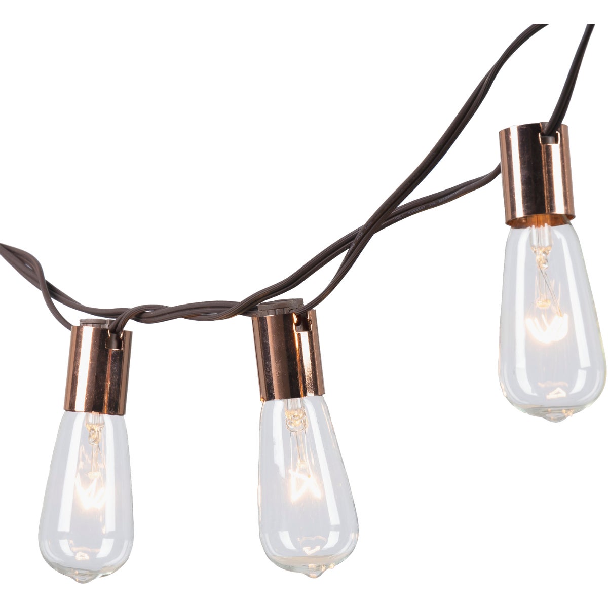 Gerson 9 Ft. 10-Light Clear Edison ST40 Patio String Lights