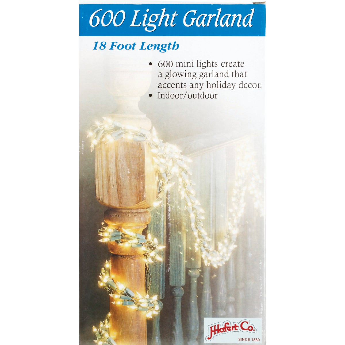 J Hofert Clear 600-Bulb Mini Incandescent Garland Light Set with White Wire