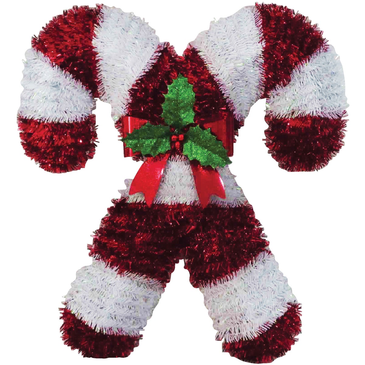 F C Young 18 In. Tinsel Candy Cane Holiday Decoration