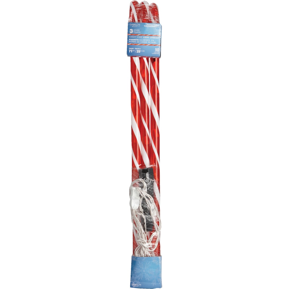 Danson Decor 28 In. Candy Cane Incandescent Path Light Set (3 per set)