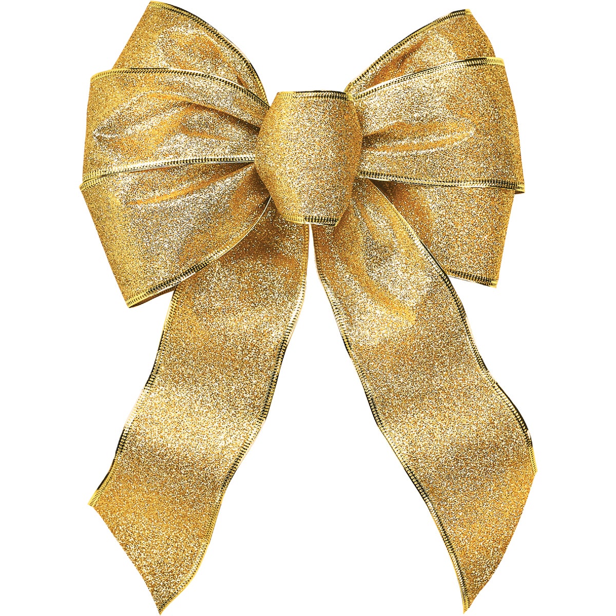 Holiday Trims 7-Loop 8-1/2 In. W. x 14 In. L. Assorted Glitter Christmas Bow