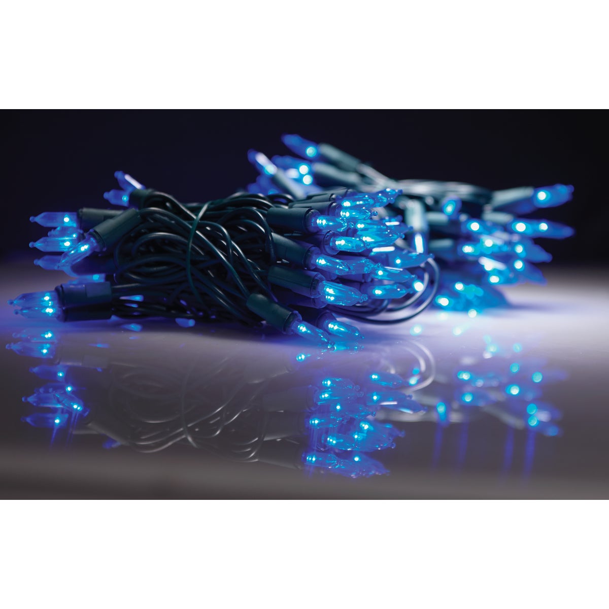 J Hofert Blue 100-Bulb Italian Style LED Light Set